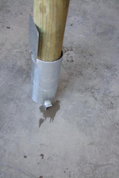 Potelet bois à tête inox Arbizon 3
